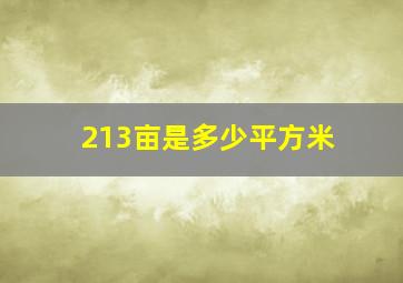 213亩是多少平方米