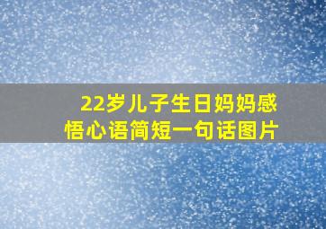 22岁儿子生日妈妈感悟心语简短一句话图片