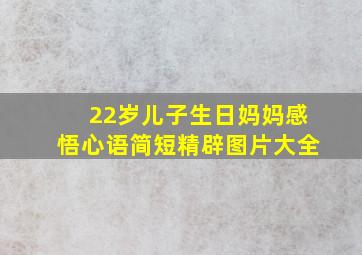 22岁儿子生日妈妈感悟心语简短精辟图片大全