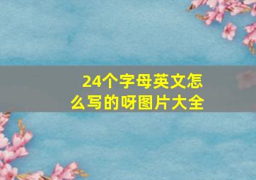 24个字母英文怎么写的呀图片大全