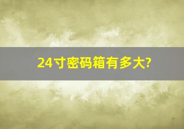 24寸密码箱有多大?