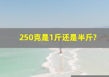 250克是1斤还是半斤?