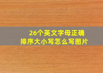 26个英文字母正确排序大小写怎么写图片