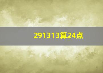 291313算24点