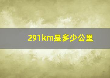 291km是多少公里