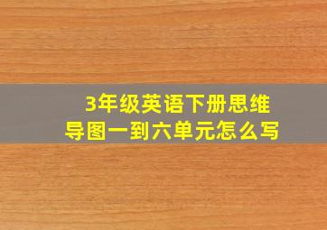 3年级英语下册思维导图一到六单元怎么写