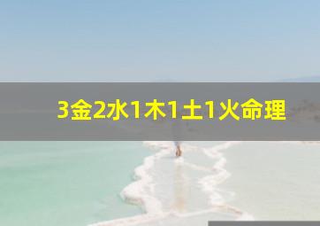 3金2水1木1土1火命理