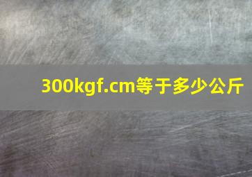 300kgf.cm等于多少公斤