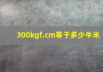 300kgf.cm等于多少牛米