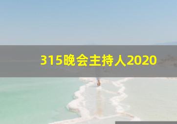 315晚会主持人2020