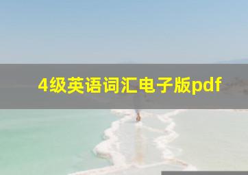 4级英语词汇电子版pdf