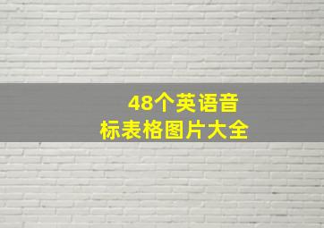 48个英语音标表格图片大全