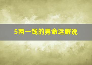 5两一钱的男命运解说