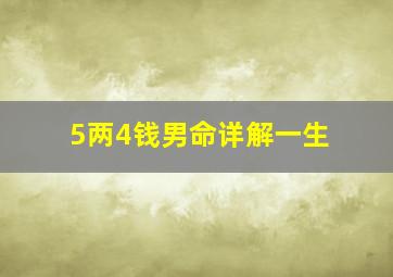 5两4钱男命详解一生