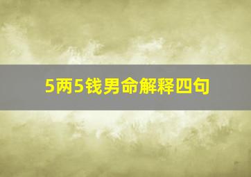 5两5钱男命解释四句