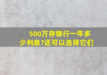 500万存银行一年多少利息?还可以选择它们