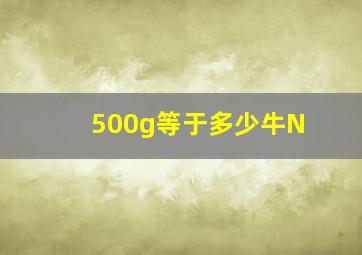 500g等于多少牛N