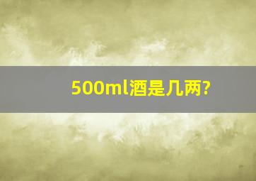 500ml酒是几两?