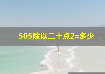 505除以二十点2=多少