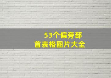 53个偏旁部首表格图片大全