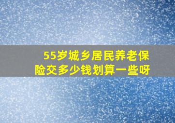 55岁城乡居民养老保险交多少钱划算一些呀