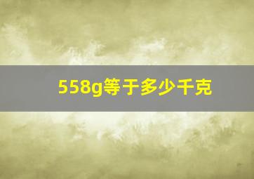 558g等于多少千克