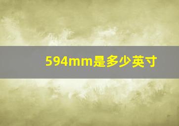 594mm是多少英寸