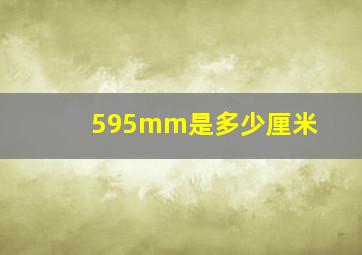 595mm是多少厘米