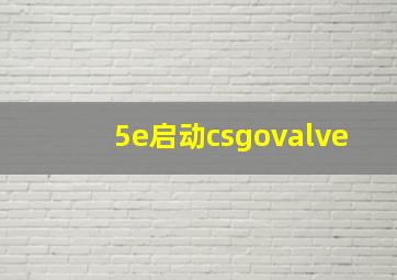 5e启动csgovalve