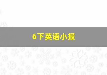 6下英语小报