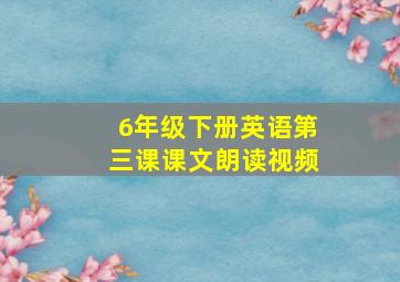 6年级下册英语第三课课文朗读视频