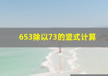 653除以73的竖式计算