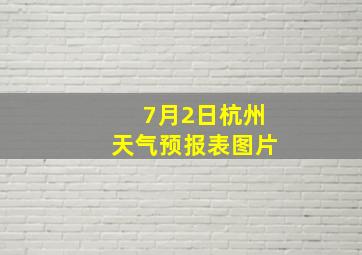 7月2日杭州天气预报表图片