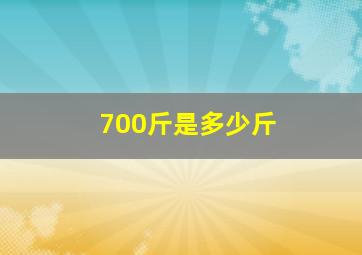 700斤是多少斤