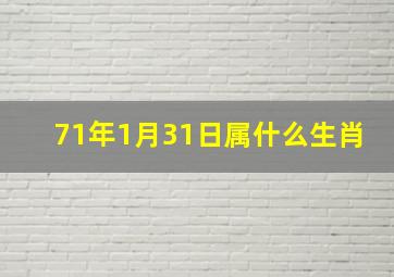 71年1月31日属什么生肖