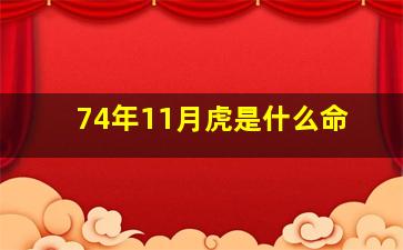 74年11月虎是什么命