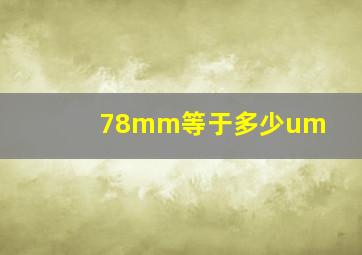 78mm等于多少um