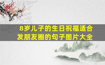 8岁儿子的生日祝福适合发朋友圈的句子图片大全