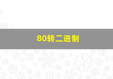 80转二进制