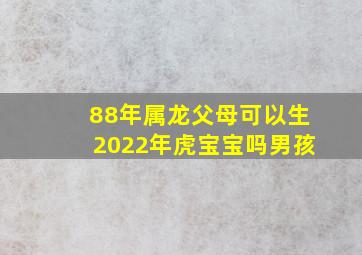 88年属龙父母可以生2022年虎宝宝吗男孩