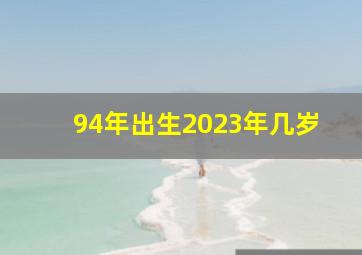 94年出生2023年几岁