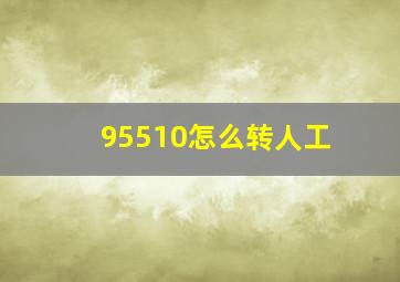 95510怎么转人工