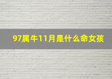 97属牛11月是什么命女孩