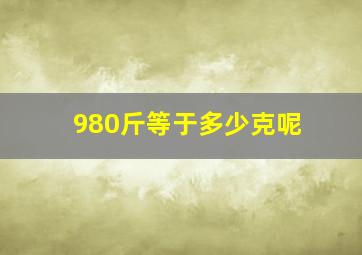 980斤等于多少克呢