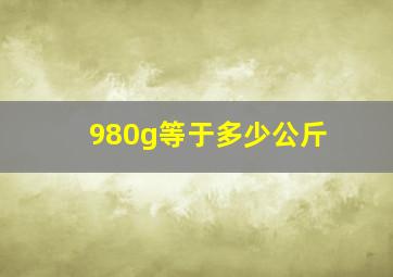 980g等于多少公斤