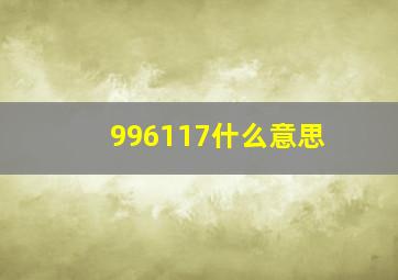 996117什么意思