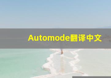 Automode翻译中文