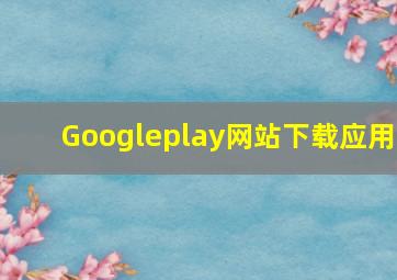 Googleplay网站下载应用