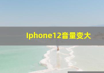 Iphone12音量变大