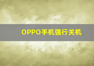 OPPO手机强行关机